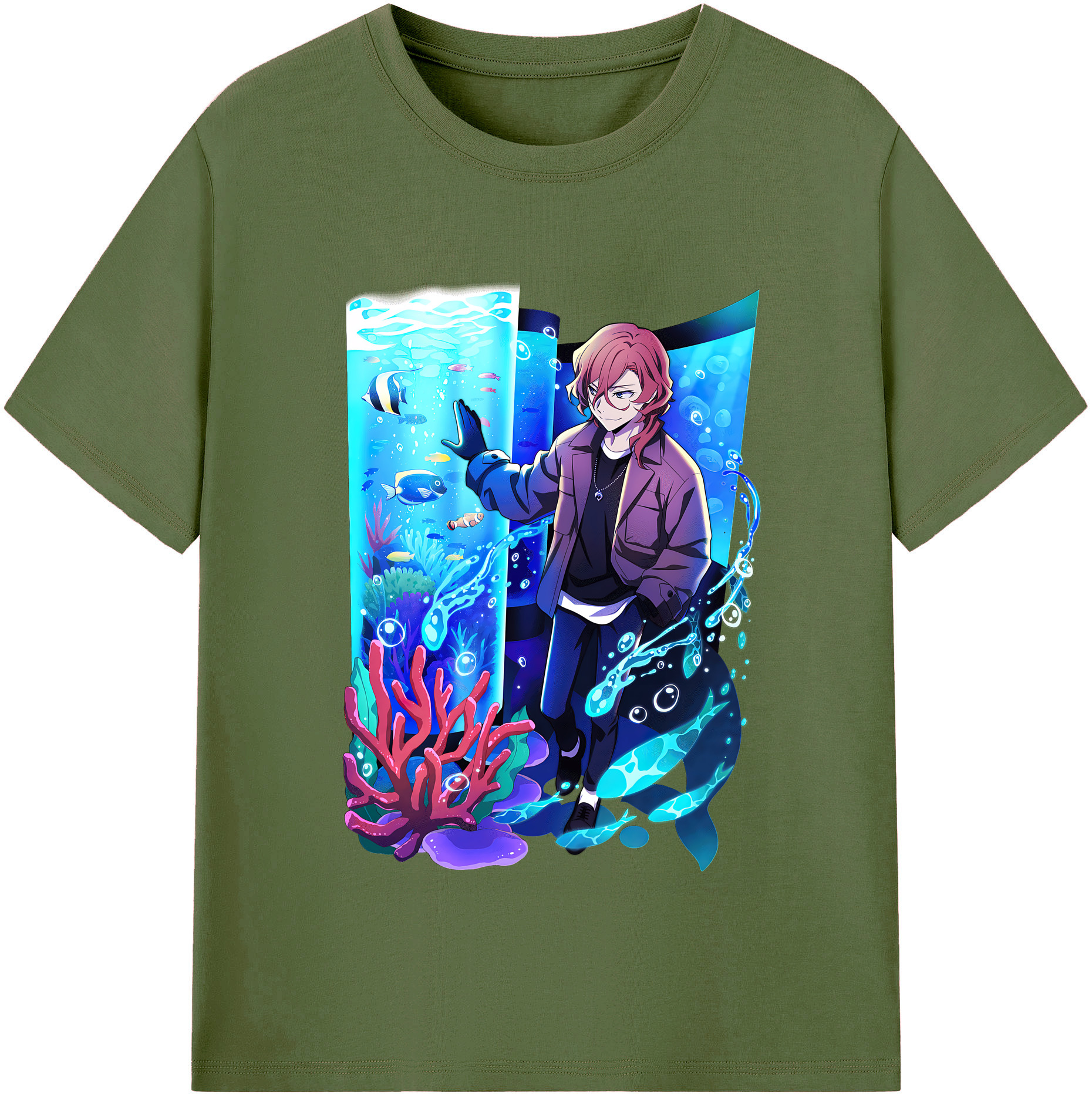 （画像用） 文豪ストレイドッグス Bungo Stray Dogs 綿100％半袖Tシャツ（フロントプリント）